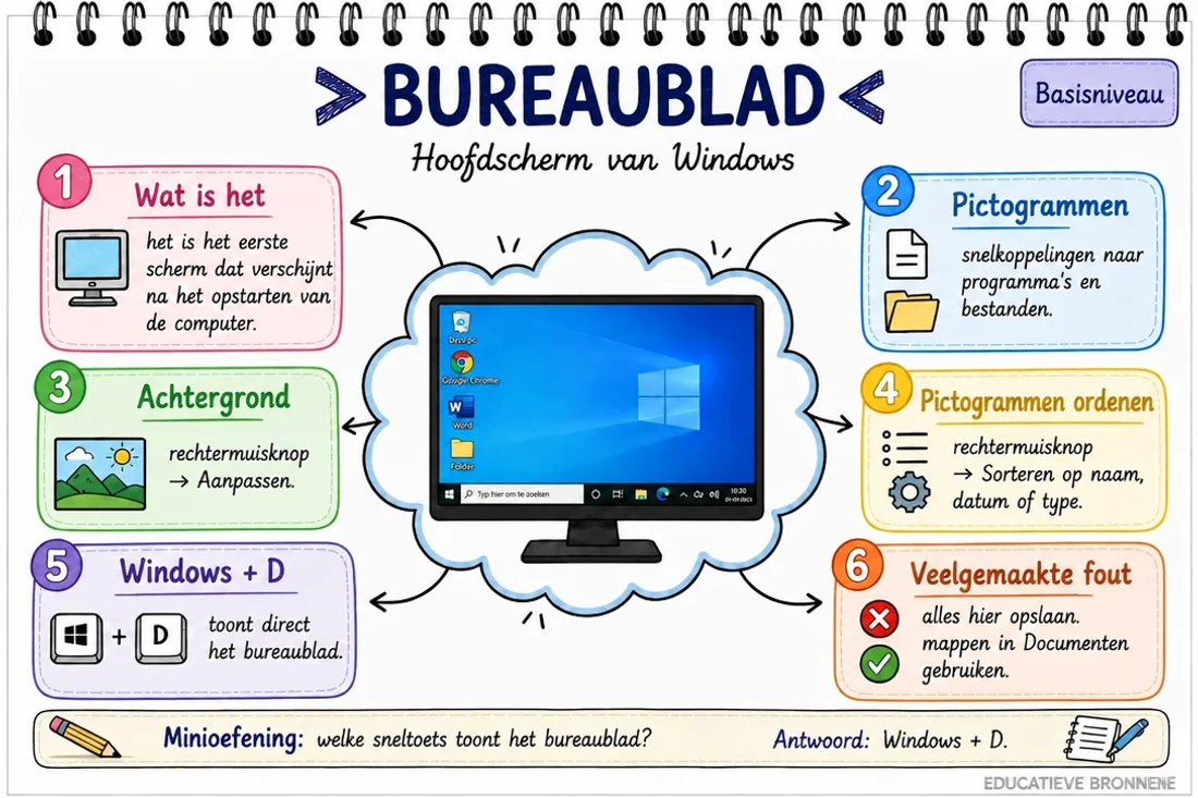 Mindmap — Windows: bureaublad
