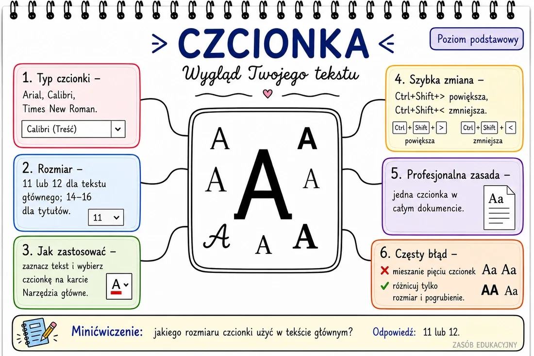 Mindmap — Word: lettertype en opmaak